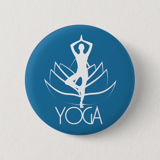 Badge Rond 5 Cm Yoga (Devant)