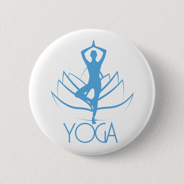 Badge Rond 5 Cm Yoga (Devant)