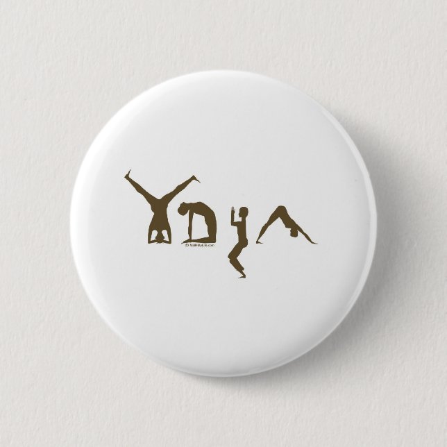 Badge Rond 5 Cm Yoga (Devant)