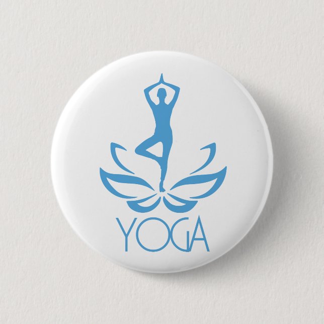 Badge Rond 5 Cm Yoga (Devant)