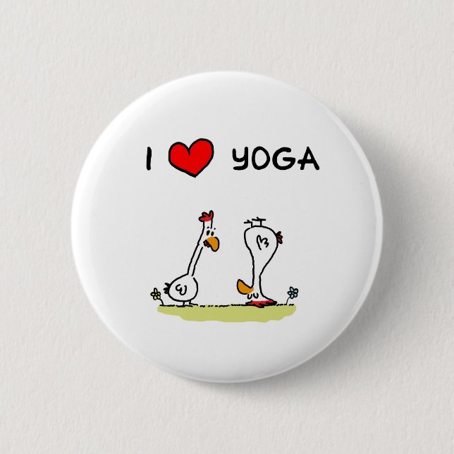 Badge Rond 5 Cm Yoga (Devant)