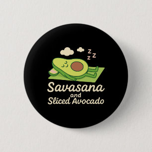 Badge Rond 5 Cm Yoga à l'avocat Namaste drôle Pun Fitness plante S