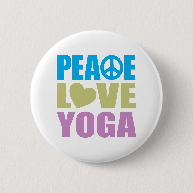 Badge Rond 5 Cm Yoga d'amour de paix (Devant)