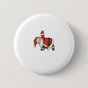 Badge Rond 5 Cm Yoga de Père Noël - conception de Noël avec du