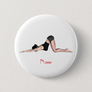 Badge Rond 5 Cm Yoga Poses Thunder_Cove