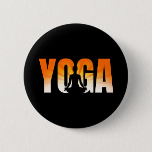 Badge Rond 5 Cm Yoga Sunshine