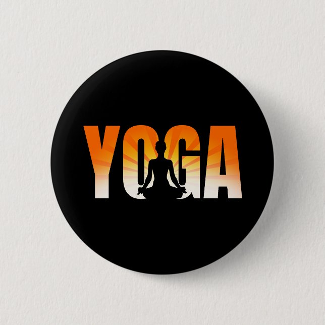 Badge Rond 5 Cm Yoga Sunshine (Devant)