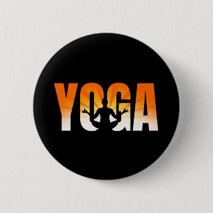 Badge Rond 5 Cm Yoga Sunshine