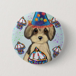 Badge Rond 5 Cm Yorkie Poo