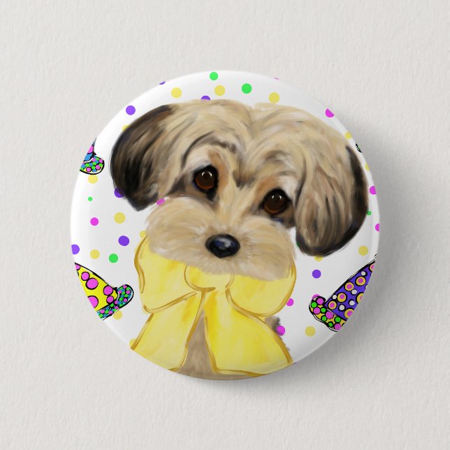 Badge Rond 5 Cm Yorkie Poo (Devant)