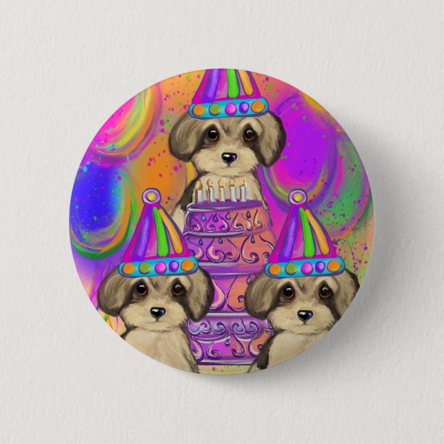 Badge Rond 5 Cm Yorkie Poo (Devant)