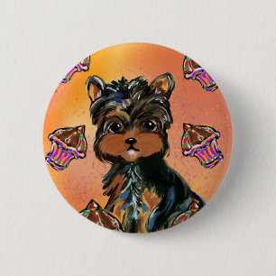 Badge Rond 5 Cm Yorkie Poo