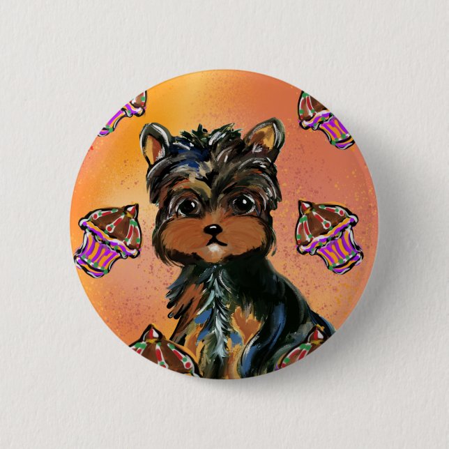 Badge Rond 5 Cm Yorkie Poo (Devant)