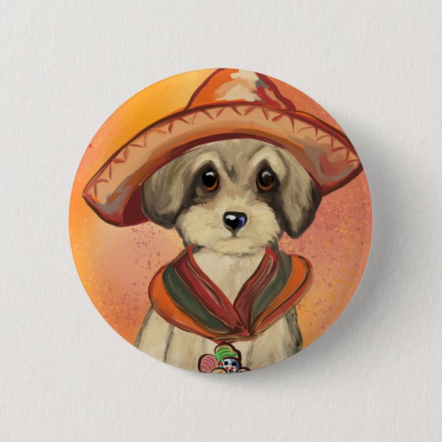 Badge Rond 5 Cm Yorkie Poo (Devant)