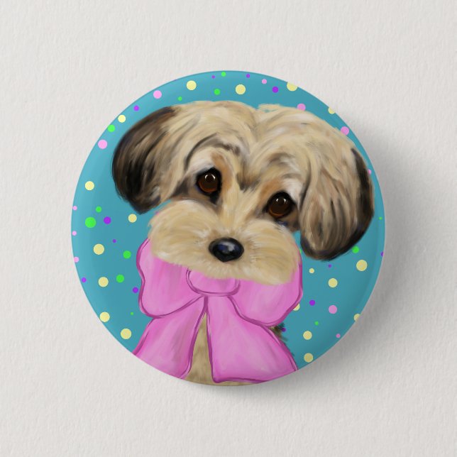 Badge Rond 5 Cm Yorkie Poo (Devant)