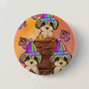 Badge Rond 5 Cm Yorkie Poo