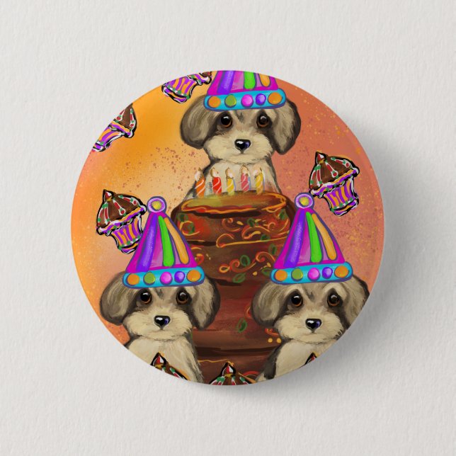 Badge Rond 5 Cm Yorkie Poo (Devant)