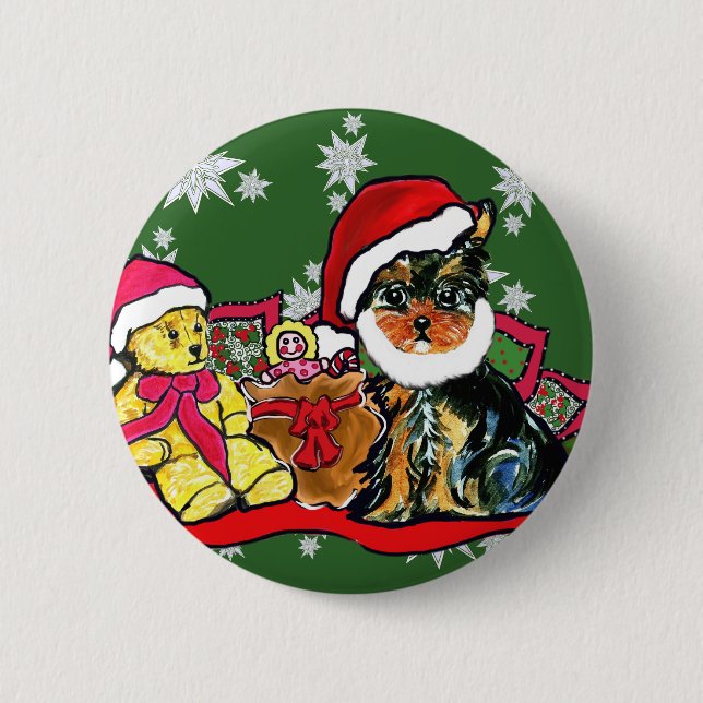 BADGE ROND 5 CM YORKIE POO (Devant)
