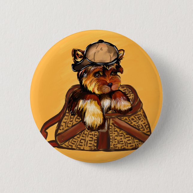 BADGE ROND 5 CM YORKIE POO (Devant)