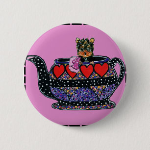 Badge Rond 5 Cm Yorkie Poo