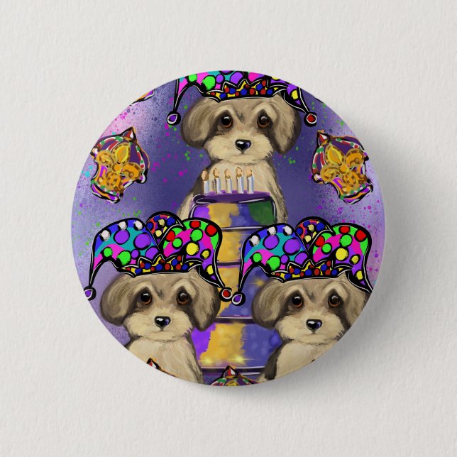 Badge Rond 5 Cm Yorkie Poo (Devant)