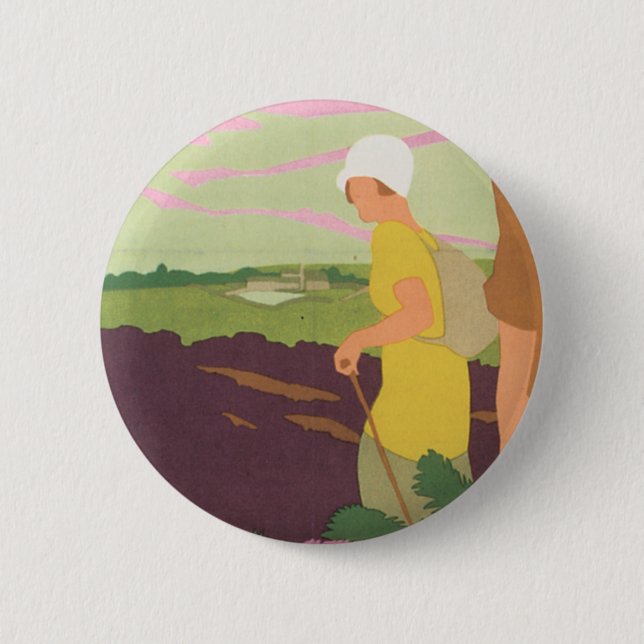 Badge Rond 5 Cm Yorkshire Moors (Devant)