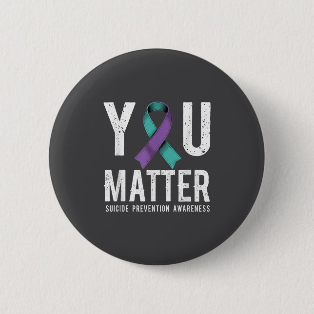 Badge Rond 5 Cm You Suicide Prevention Awareness  (Devant)