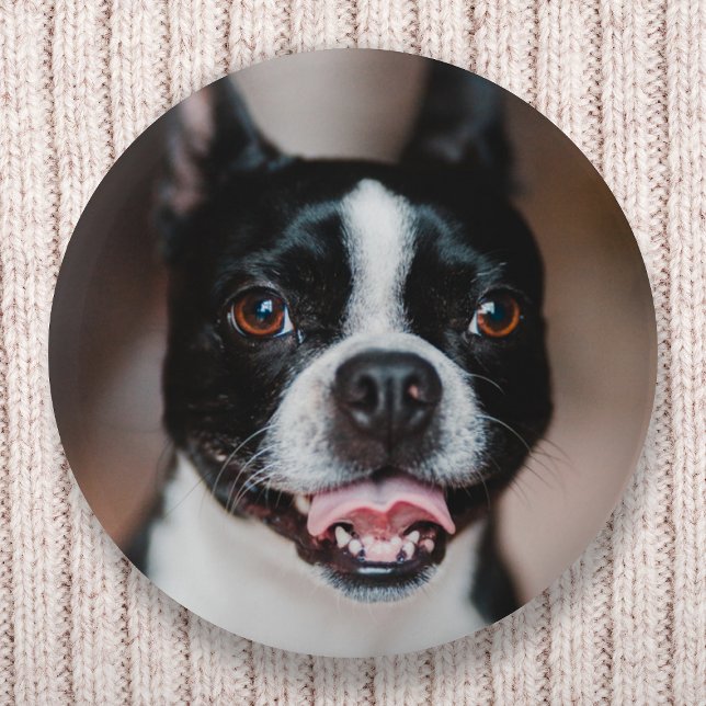 Badge Rond 5 Cm Your Dog Photo | Fur Baby Cute Puppy Image Upload (Créateur téléchargé)
