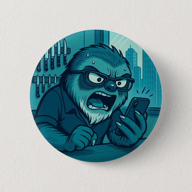 Badge Rond 5 Cm You're Not My Real Dad Phil Elmore Agitated Sloth (Devant)