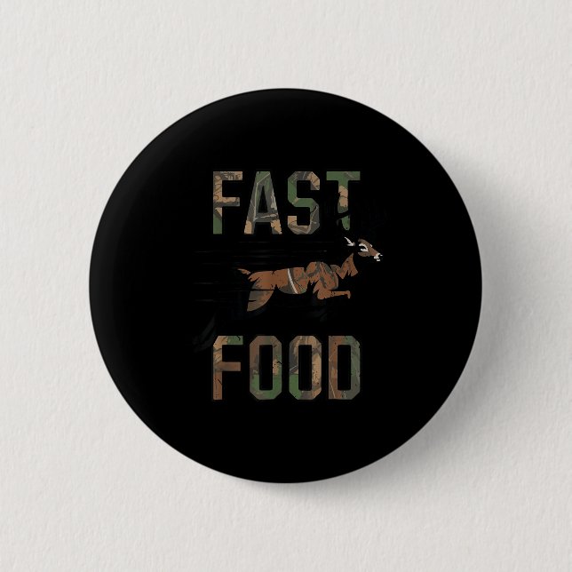 Badge Rond 5 Cm Youth Boys Camo Deer Hunting Fast Food Funny Hunti (Devant)
