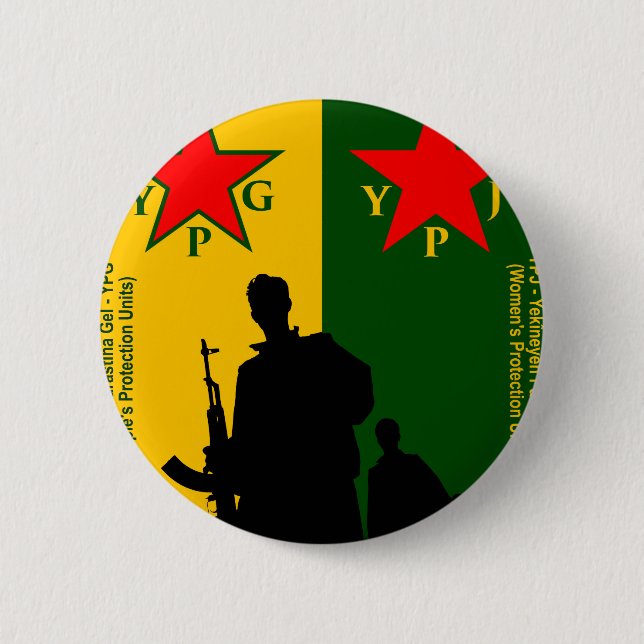 Badge Rond 5 Cm ypg-ypj 2 (Devant)