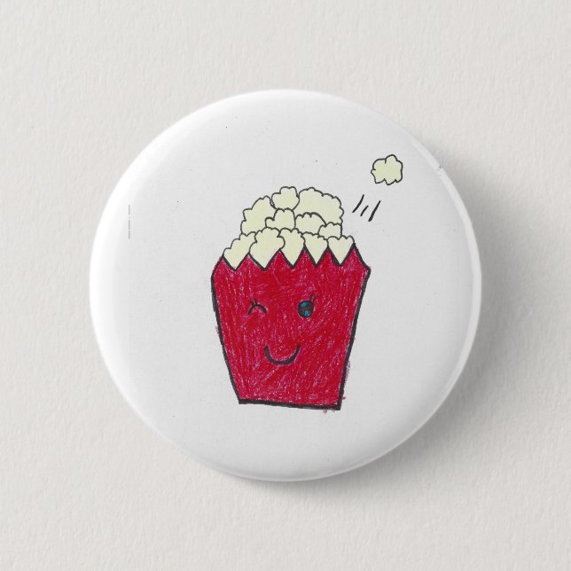 Badge Rond 5 Cm yum yum popcorn (Devant)
