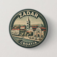 Zadar Croatie Illustration Insigne d'art de voyage