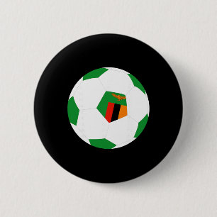 Badge Rond 5 Cm Zambia Football Byll Drapeau Zambien Maillot Fiert