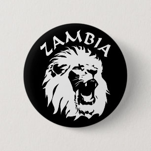 Badge Rond 5 Cm Zambie Lion
