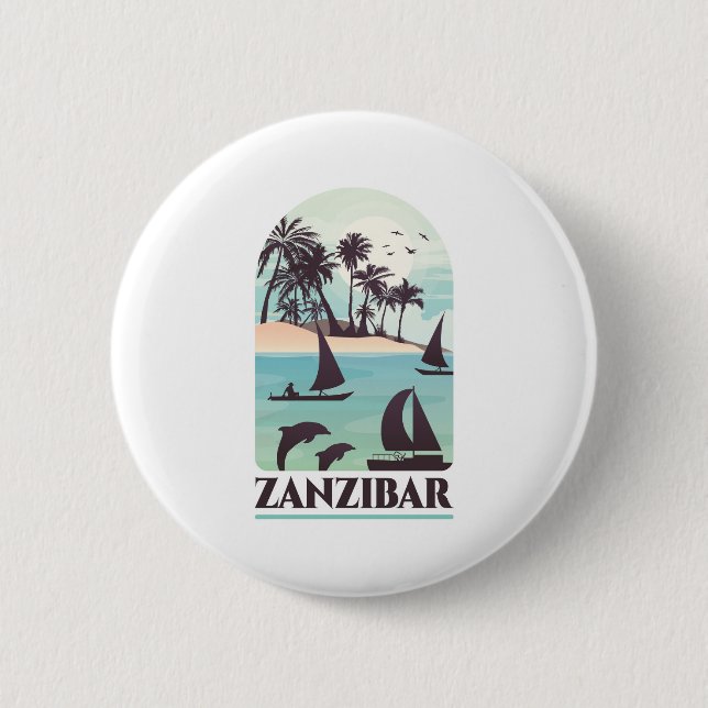 Badge Rond 5 Cm Zanzibar (Devant)