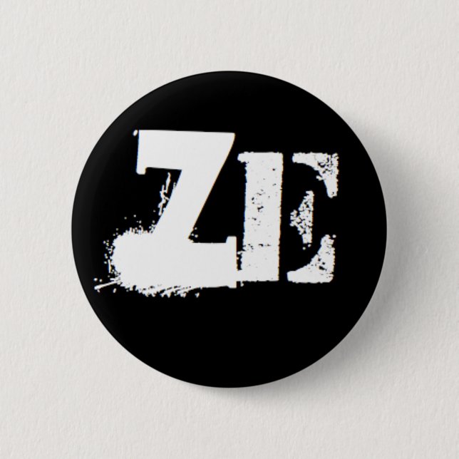 Badge Rond 5 Cm "Ze" est mon pronom (Devant)