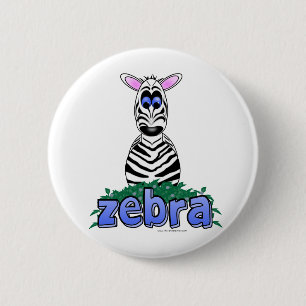 BADGE ROND 5 CM ZEBRA