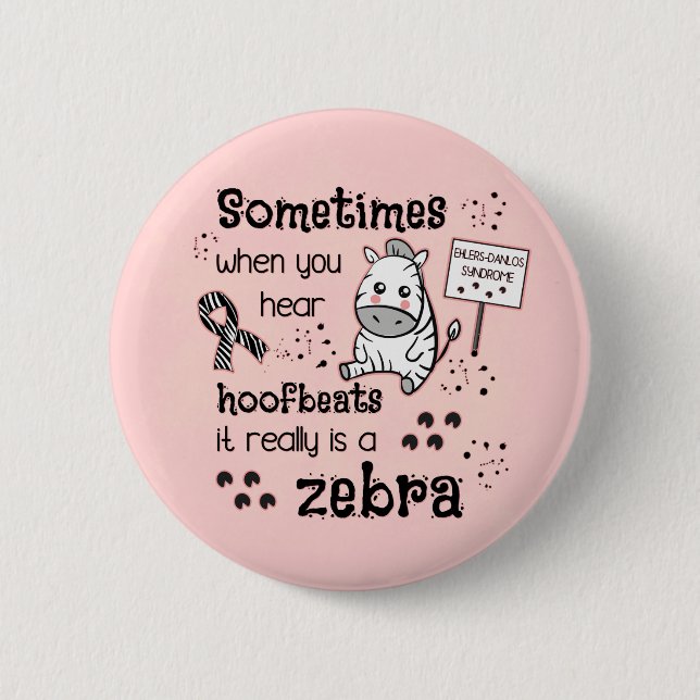 Badge Rond 5 Cm Zebra awareness (Devant)