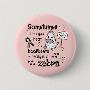 Badge Rond 5 Cm Zebra awareness