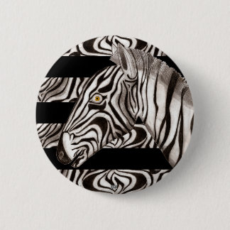 Badge Rond 5 Cm Zebra Head