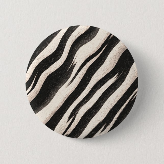 Badge Rond 5 Cm Zebra raye une texture transparente + vos idées (Devant)