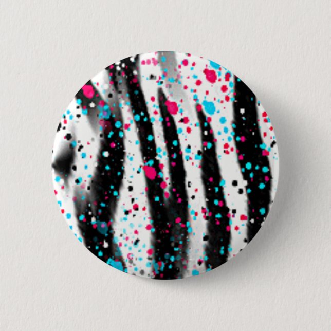 Badge Rond 5 Cm Zèbre (Devant)