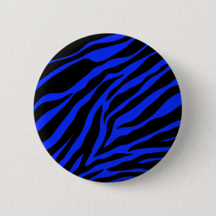 Badge Rond 5 Cm zèbre bleu