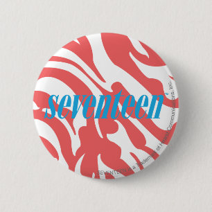 Badge Rond 5 Cm Zèbre LtPink