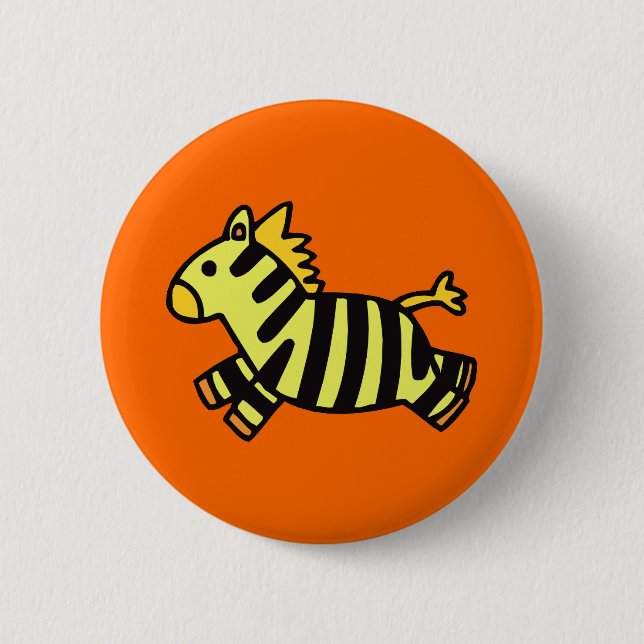 Badge Rond 5 Cm Zèbre mignon (Devant)