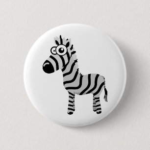 Badge Rond 5 Cm Zèbre mignon