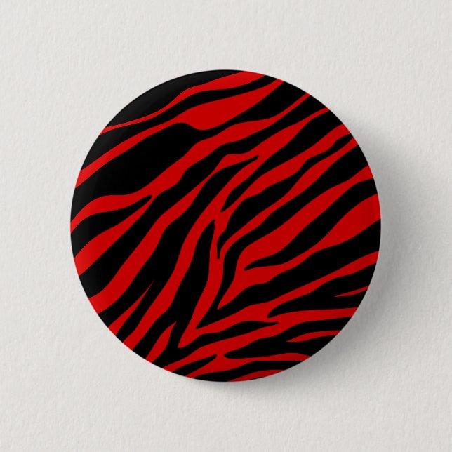 Badge Rond 5 Cm zèbre rouge (Devant)