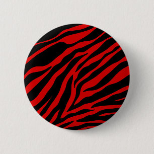 Badge Rond 5 Cm zèbre rouge
