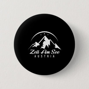 Badge Rond 5 Cm Zell Am See Autriche Station de ski Ski Snowboard